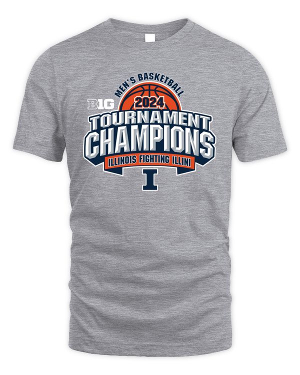 Illinois Mbb 2024 Conference Tournament Champions Logo Shirt