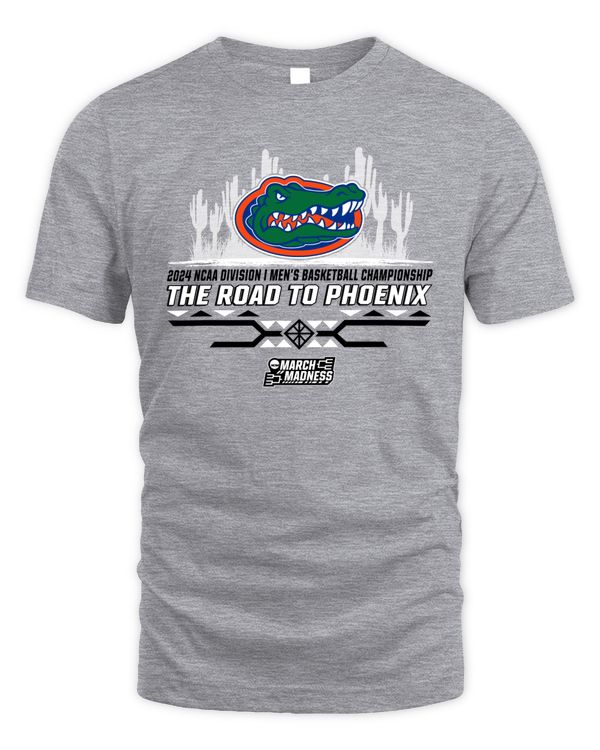 Florida Gators Team 2024 Ncaa Division I Men's Basketball Champion The Road To Phoenix March Madness Tee