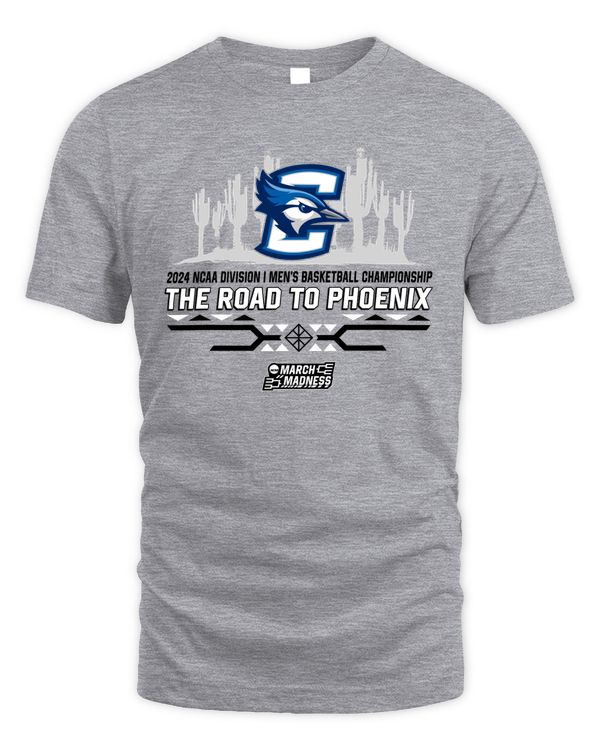 Creighton Bluejays Team 2024 Ncaa Division I Men's Basketball Champion The Road To Phoenix March Madness Tee