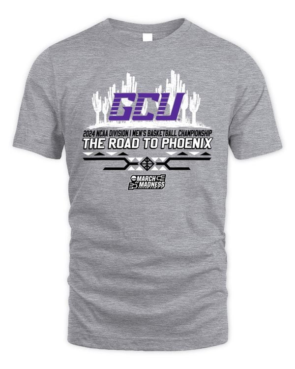 Grand Canyon Team 2024 Ncaa Division I Men's Basketball Champion The Road To Phoenix March Madness Tee