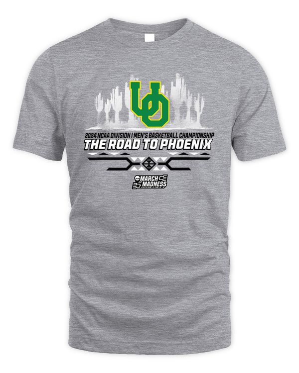 Oregon Team 2024 Ncaa Division I Men's Basketball Champion The Road To Phoenix March Madness Tee