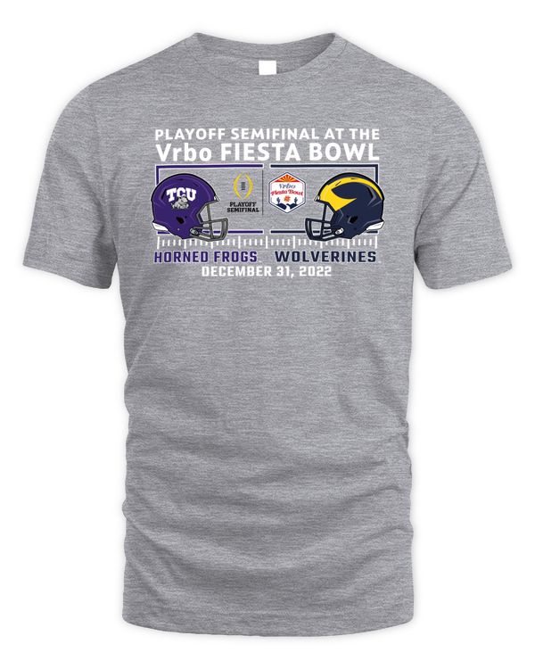 Texas Christian University Football 2022 Fiesta Bowl Playoff Bound Match-Up T Shirt
