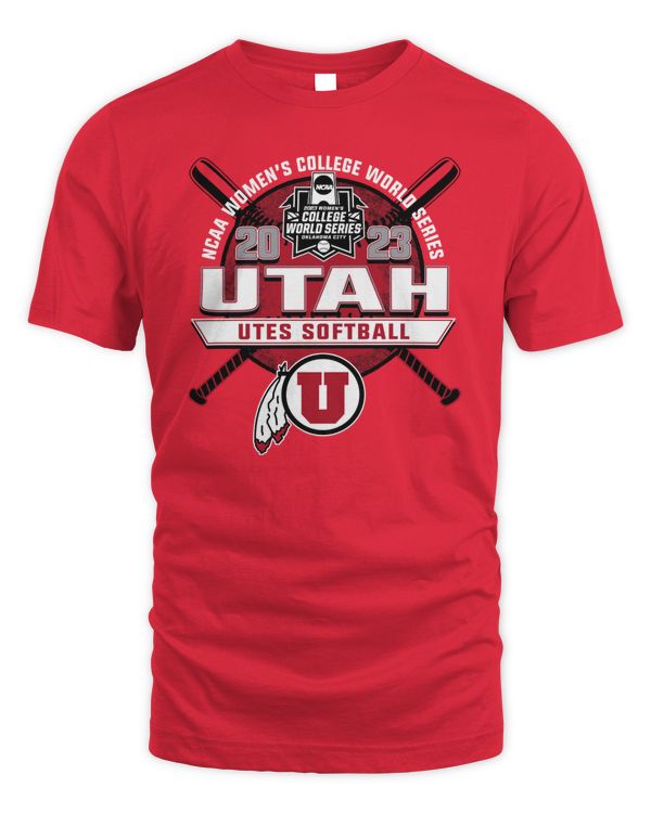 Event1 Team Store 2023 Ncaa Women's College World Series Utah Utes Softball T Shirt