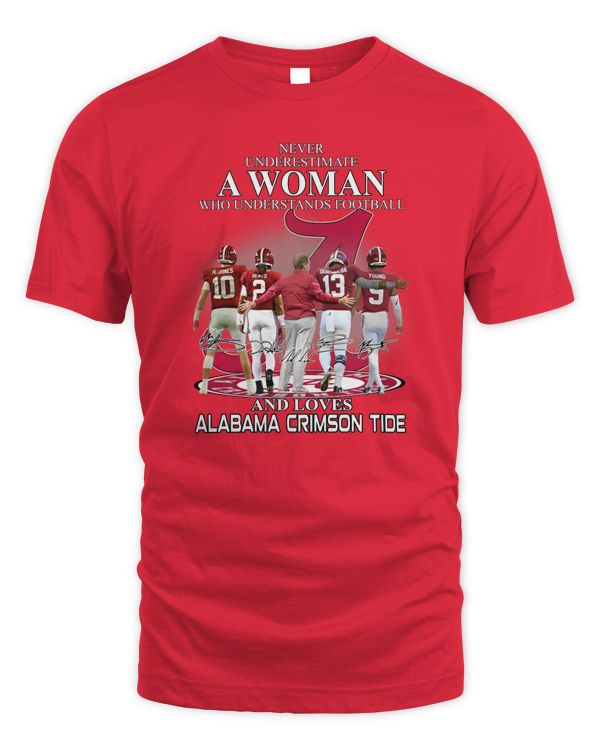 Never Underestimate A Woman Who Understands Football And Loves Alabama Crimson Tide Logo Shirt