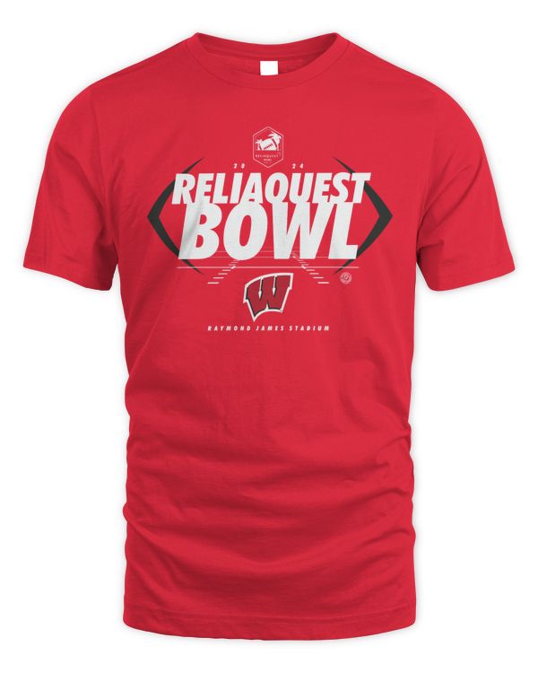 ReliaQuest Bowl Merch Wisconsin Badgers Logo Shirt Red