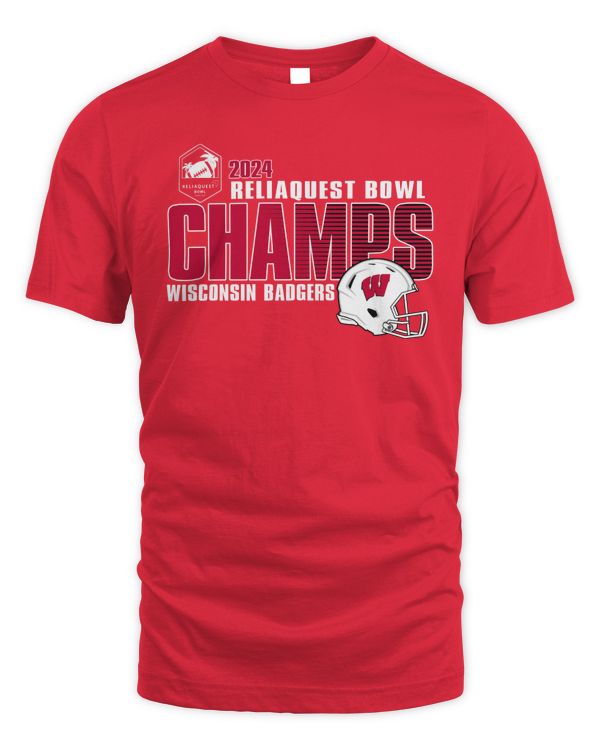 ReliaQuest Bowl Merch Wisconsin Badgers 2024 Champions Shirt