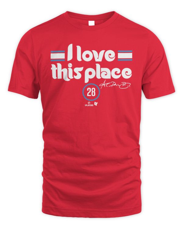 Phillies Alec Bohm I Love This Place T Shirt