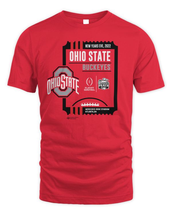Peach Bowl Merch Chick-Fil-A Peach Bowl Ohio State Buckeyes Tee