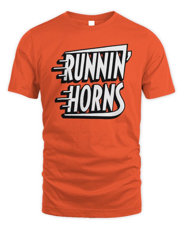 Texas Longhorns Runnin Horns Tee Orange