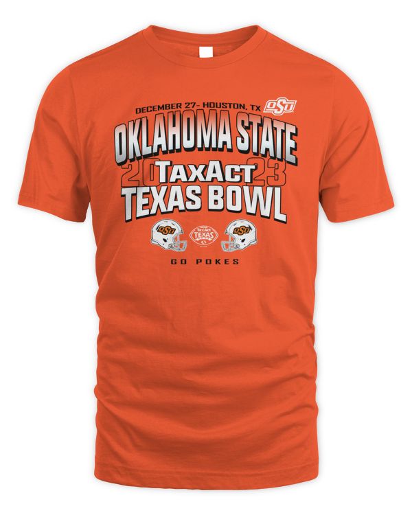 Oklahoma State Cowboys Orange 2023 Taxact Texas Bowl Dec 27 Houston, TX Shirt