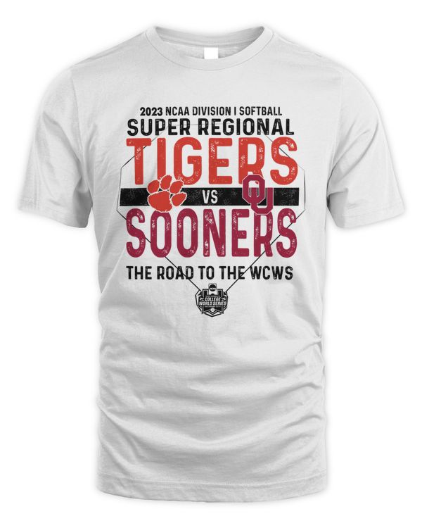 2023 Ncaa Division I Softball Super Regional Tigers Vs Sooners The Road To The Wcws T Shirt