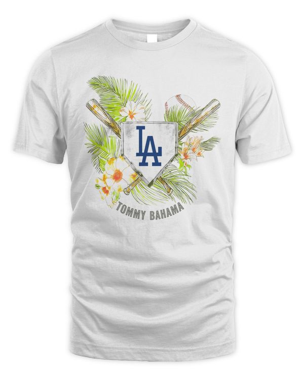 Tommy Bahama x Los Angeles Dodgers Baseball Island League 2023 T-Shirt White
