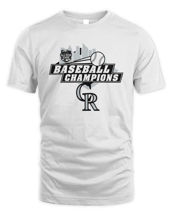 White Colorado Rockies All Star Game 2023 Baseball Champion Logo Shirt