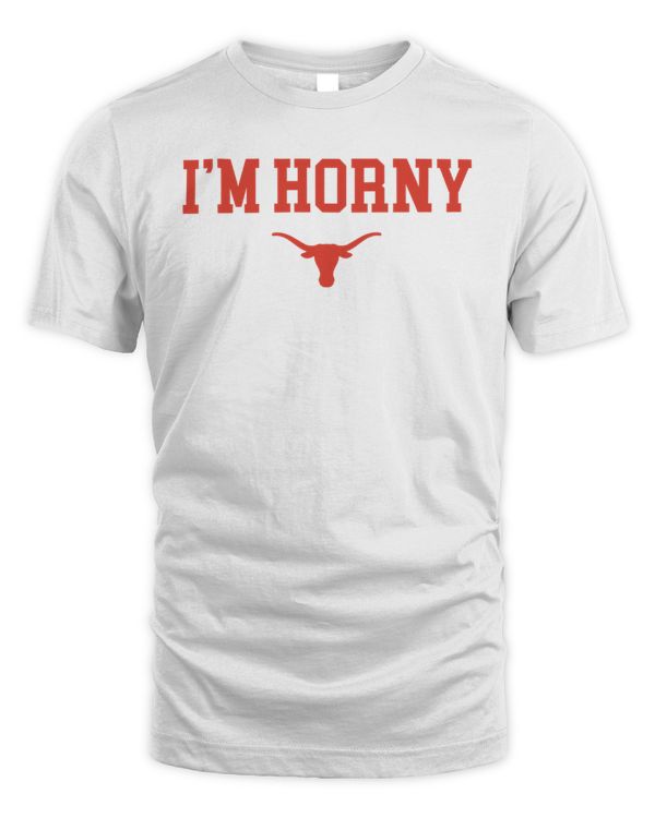 Official Texas Longhorns Hookem I’m Horny Shirt White