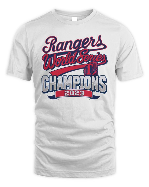 Texas Rangers 2023 World Series Champions Logo Shirt White