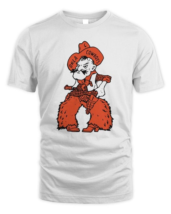 Oklahoma State Cowboys Fuzzy Chaps 2023 T-Shirt - White