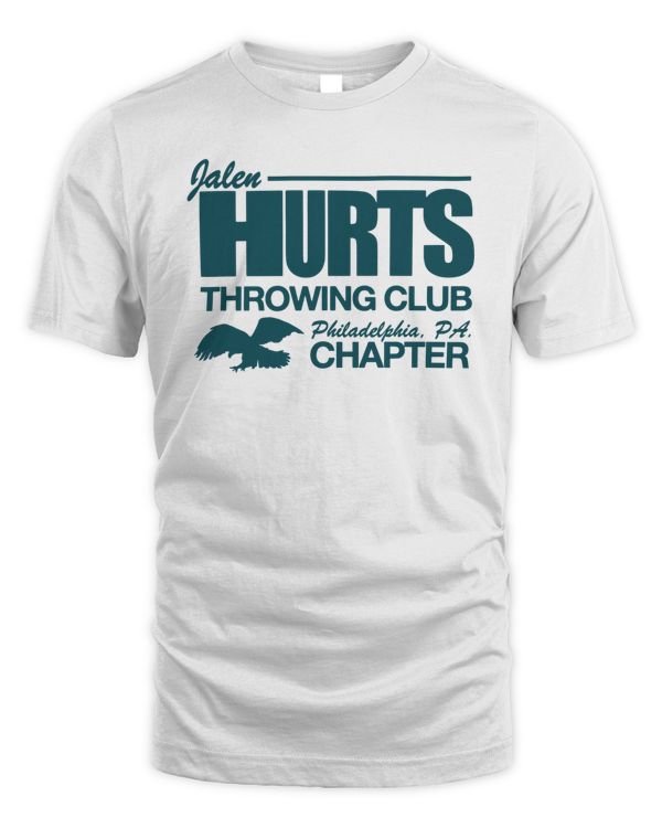 Official Barstool Sports Jalen Hurts Throwing Club Philadelphia Pa Chapter Tee