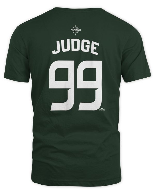 Aaron Judge #99 American League 2023 MLB All-Star Game Name & Number Tee