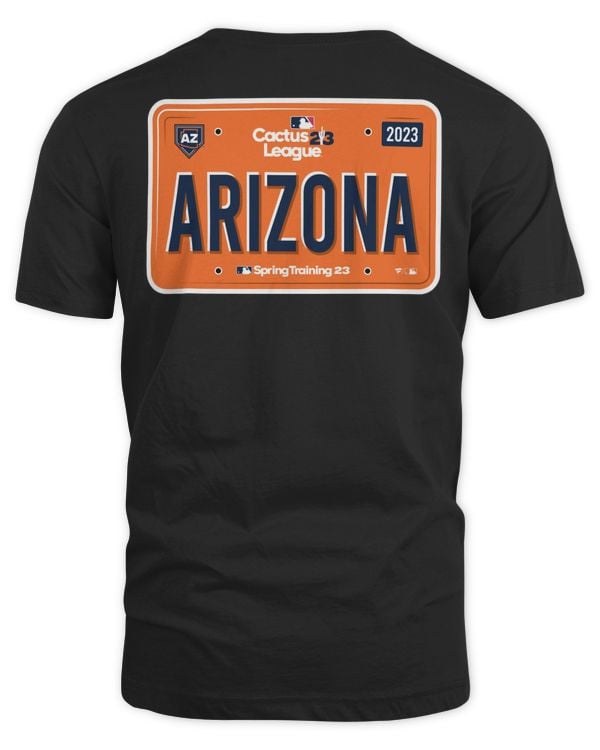 Official Mlb Merchandise 2023 Mlb Spring Training Arizona License Plate Shirt