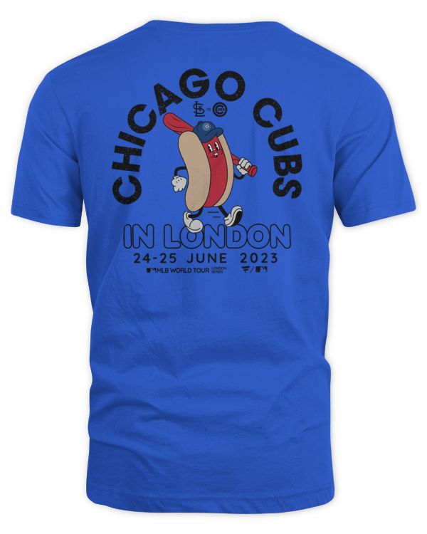 Chicago Cubs 2023 MLB World Tour London Series Home Dog 24-25 June Tee Royal