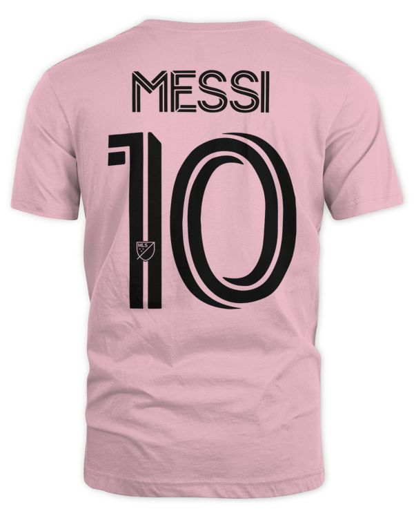 Men's Inter Miami CF Lionel Messi #10 Pink 2023 The Heart Beat Tee Shirt