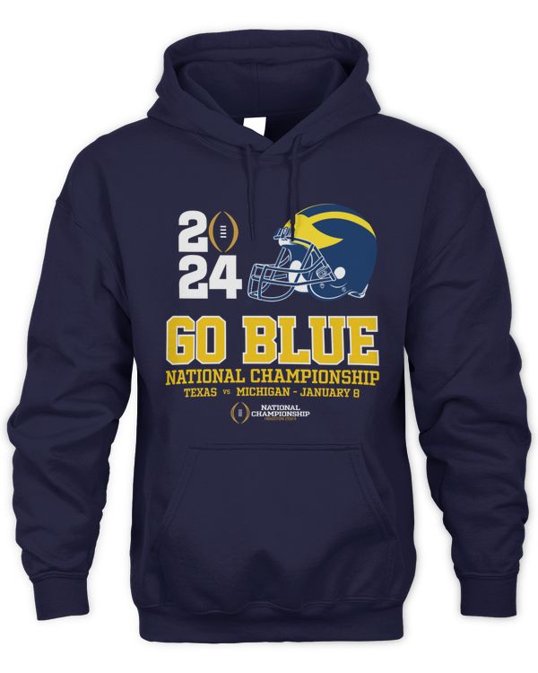 Michigan Football 2024 National Championship Game Jan 8 Navy Tee
