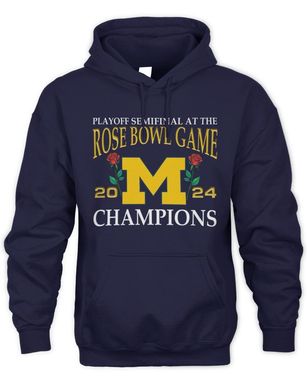 Michigan Wolverines '47 College Football Playoff 2024 Rose Bowl Champions Tee