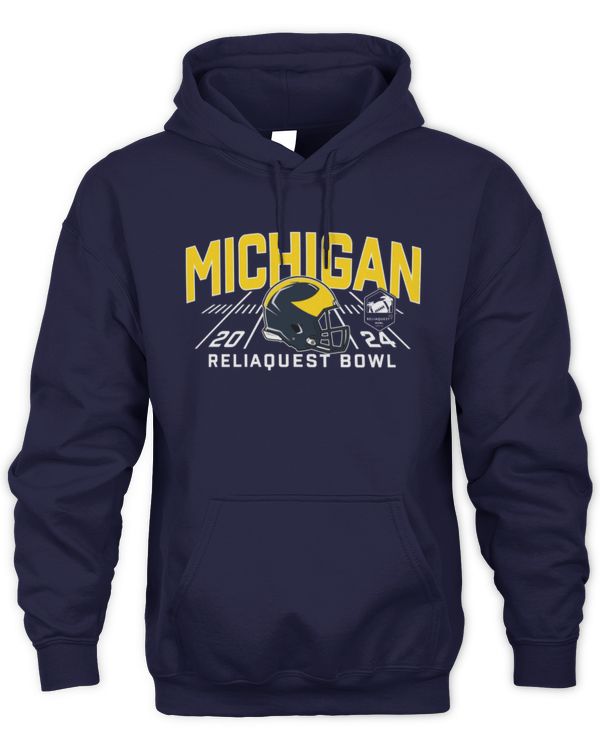 2024 ReliaQuest Bowl Michigan Wolverines Helmet Hoodie