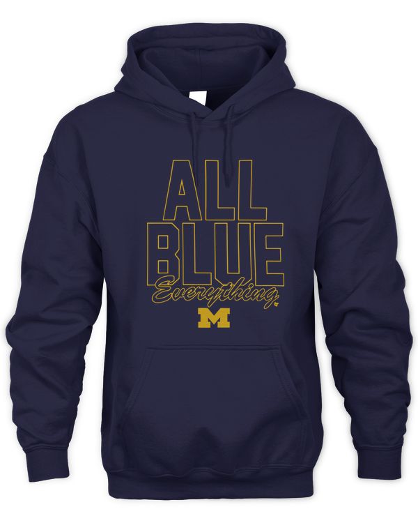 University Of Michigan All Blue Everything Hoodie