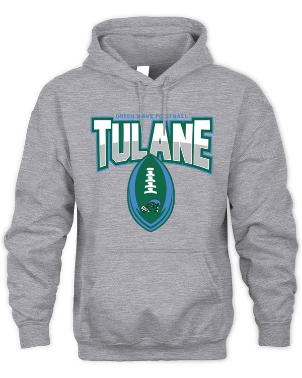 Men'S Tulane Green Wave 2022 Football Hoodie Gray