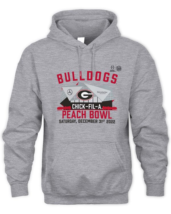 Ncaa Georgia Bulldogs College Football Playoff 2022 Peach Bowl Gameday Stadium Hoodie