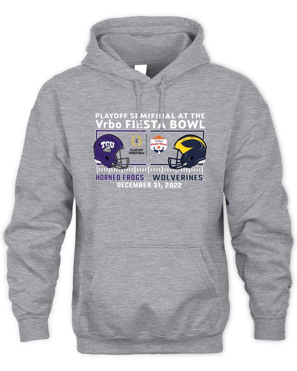 Fiesta Bowl Merch K-State Vs Horned Frogs Playoff Bound Match-Up Hoodie