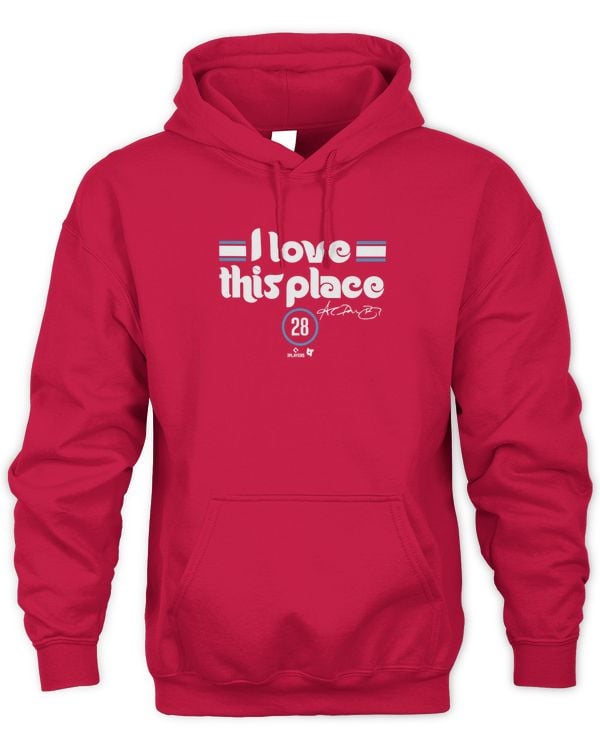 Mlb Shop Philadelphia Phillies Alec Bohm I Love This Place Hoodie